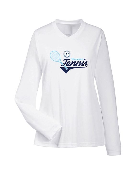 Pueblo HS Tennis Swirl - Womens Performance Longsleeve