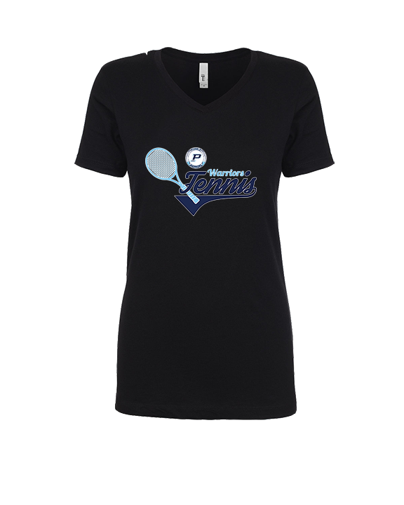 Pueblo HS Tennis Swirl - Womens Vneck
