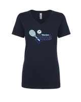 Pueblo HS Tennis Swirl - Womens Vneck