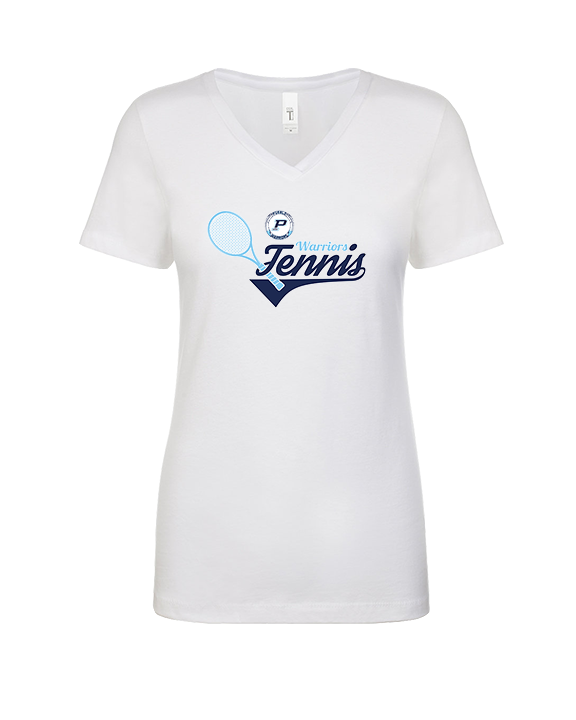 Pueblo HS Tennis Swirl - Womens Vneck