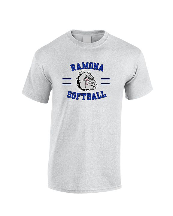 Ramona HS Softball Curve - Cotton T-Shirt
