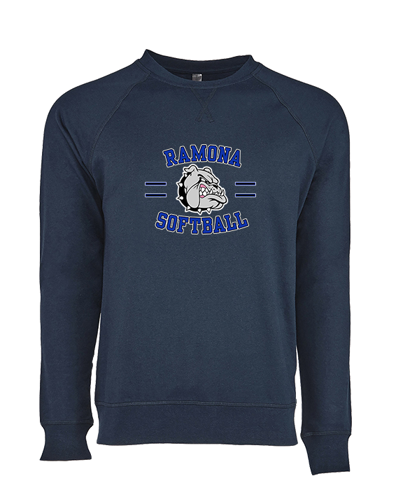 Ramona HS Softball Curve - Crewneck Sweatshirt