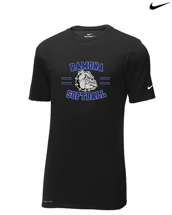 Ramona HS Softball Curve - Mens Nike Cotton Poly Tee