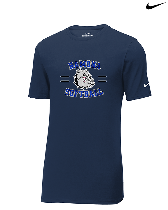 Ramona HS Softball Curve - Mens Nike Cotton Poly Tee