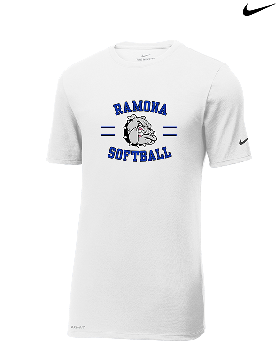 Ramona HS Softball Curve - Mens Nike Cotton Poly Tee