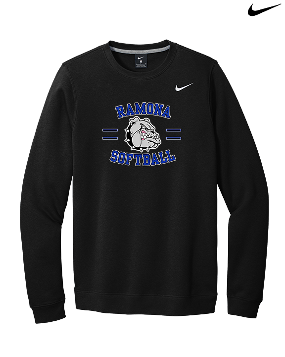 Ramona HS Softball Curve - Mens Nike Crewneck