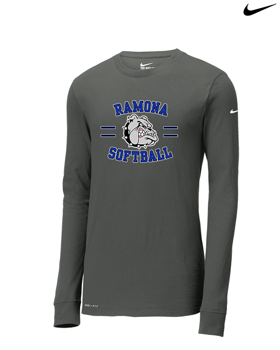 Ramona HS Softball Curve - Mens Nike Longsleeve