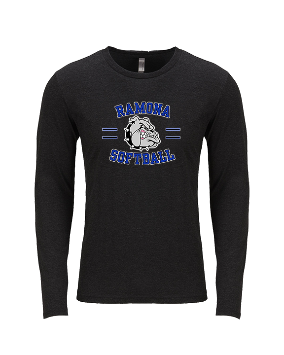 Ramona HS Softball Curve - Tri-Blend Long Sleeve