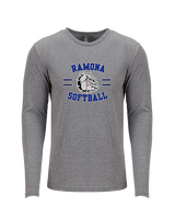 Ramona HS Softball Curve - Tri-Blend Long Sleeve