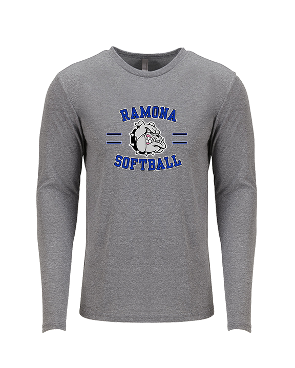 Ramona HS Softball Curve - Tri-Blend Long Sleeve