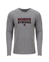 Rancho Buena Vista HS Football Strong - Tri-Blend Long Sleeve