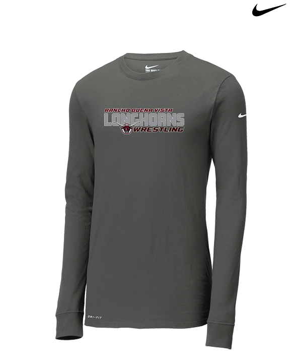Rancho Buena Vista HS Wrestling Bold - Mens Nike Longsleeve