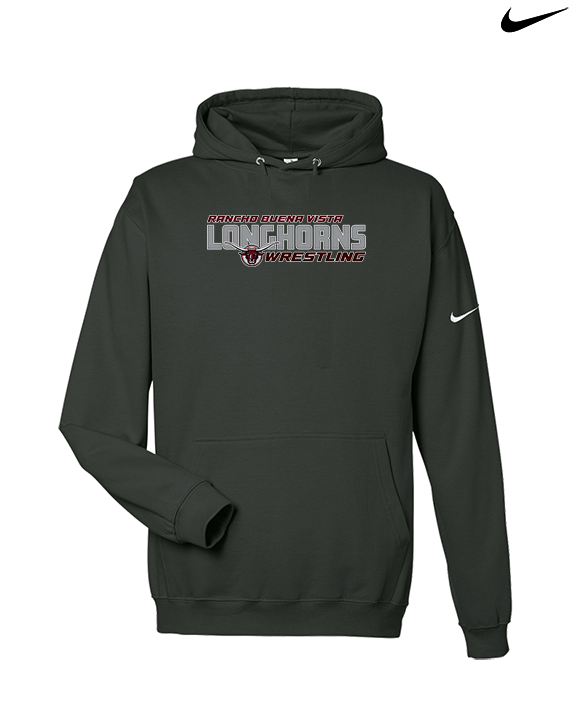 Rancho Buena Vista HS Wrestling Bold - Nike Club Fleece Hoodie