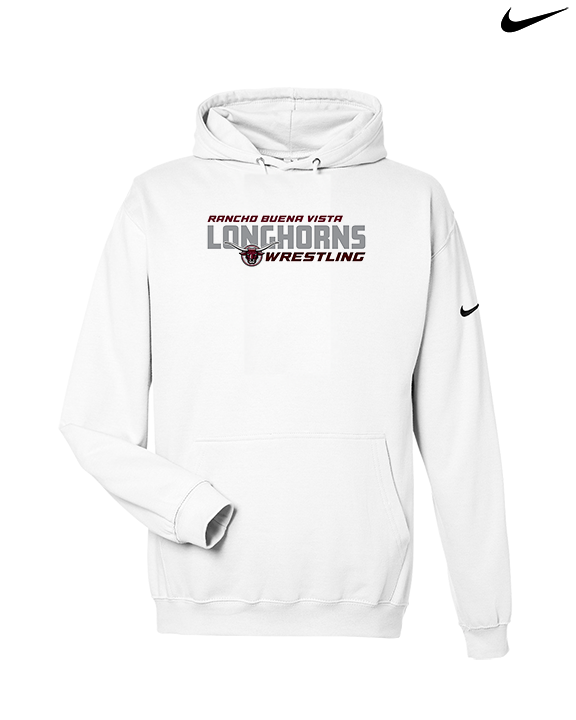 Rancho Buena Vista HS Wrestling Bold - Nike Club Fleece Hoodie