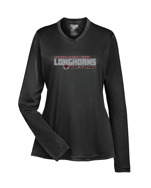 Rancho Buena Vista HS Wrestling Bold - Womens Performance Longsleeve