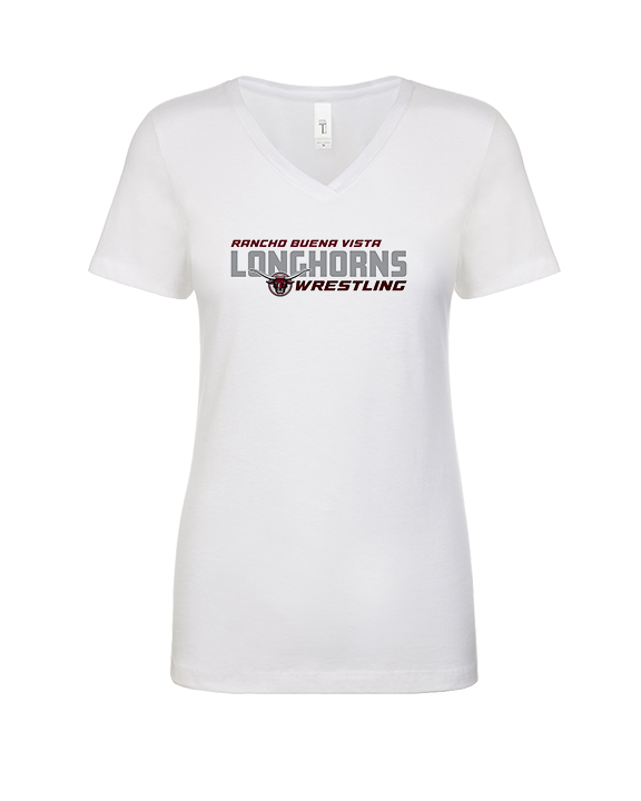Rancho Buena Vista HS Wrestling Bold - Womens Vneck