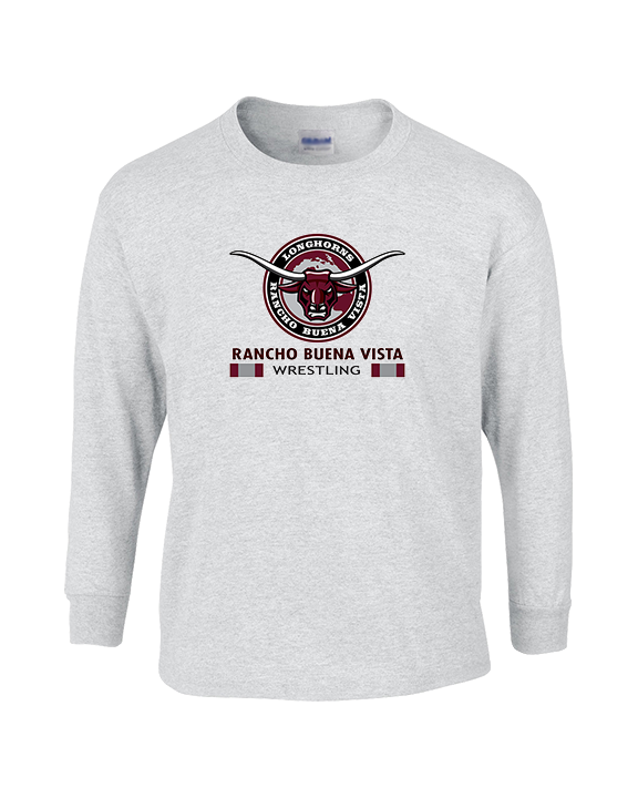 Rancho Buena Vista HS Wrestling Stacked - Cotton Longsleeve