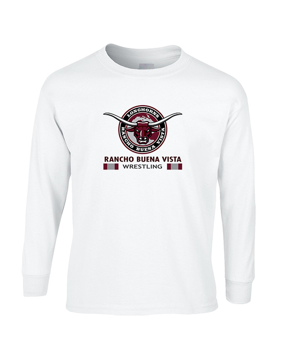 Rancho Buena Vista HS Wrestling Stacked - Cotton Longsleeve
