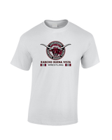 Rancho Buena Vista HS Wrestling Stacked - Cotton T-Shirt