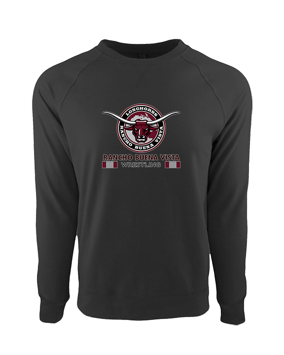 Rancho Buena Vista HS Wrestling Stacked - Crewneck Sweatshirt