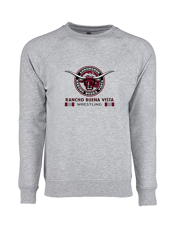 Rancho Buena Vista HS Wrestling Stacked - Crewneck Sweatshirt