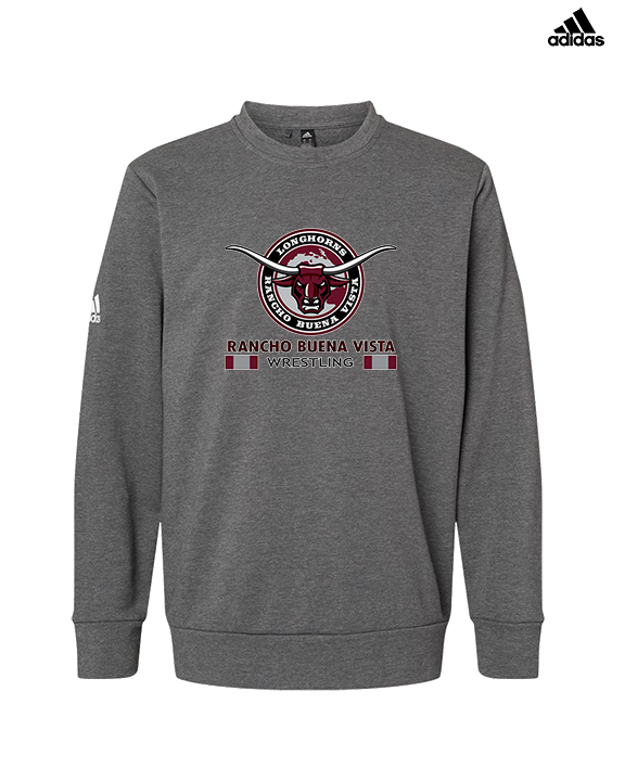 Rancho Buena Vista HS Wrestling Stacked - Mens Adidas Crewneck