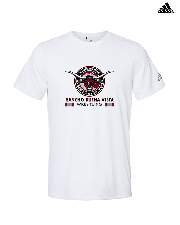 Rancho Buena Vista HS Wrestling Stacked - Mens Adidas Performance Shirt