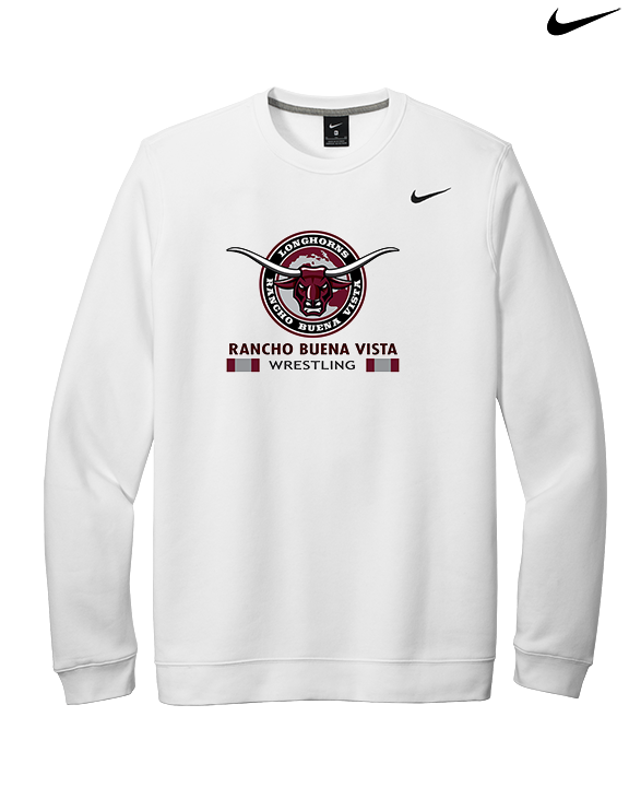 Rancho Buena Vista HS Wrestling Stacked - Mens Nike Crewneck