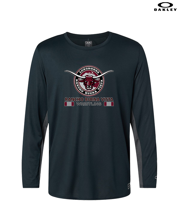 Rancho Buena Vista HS Wrestling Stacked - Mens Oakley Longsleeve