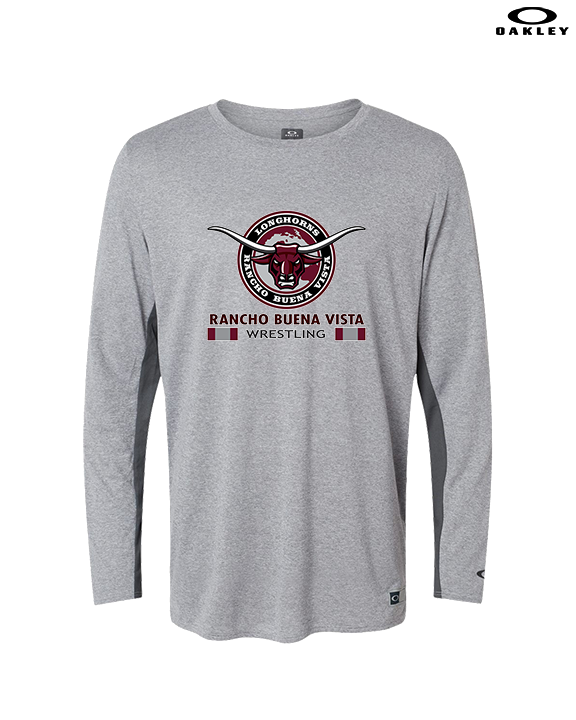Rancho Buena Vista HS Wrestling Stacked - Mens Oakley Longsleeve