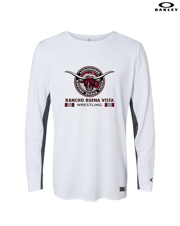Rancho Buena Vista HS Wrestling Stacked - Mens Oakley Longsleeve