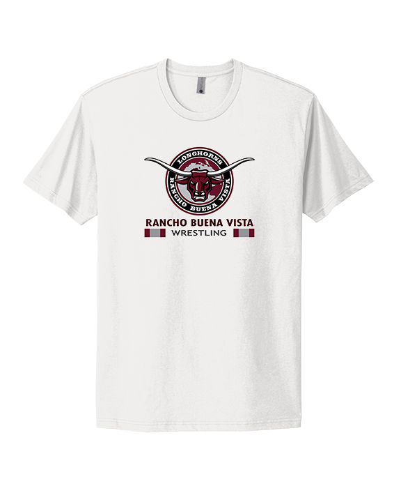 Rancho Buena Vista HS Wrestling Stacked - Mens Select Cotton T-Shirt