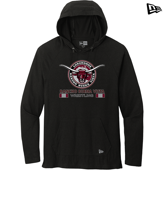 Rancho Buena Vista HS Wrestling Stacked - New Era Tri-Blend Hoodie