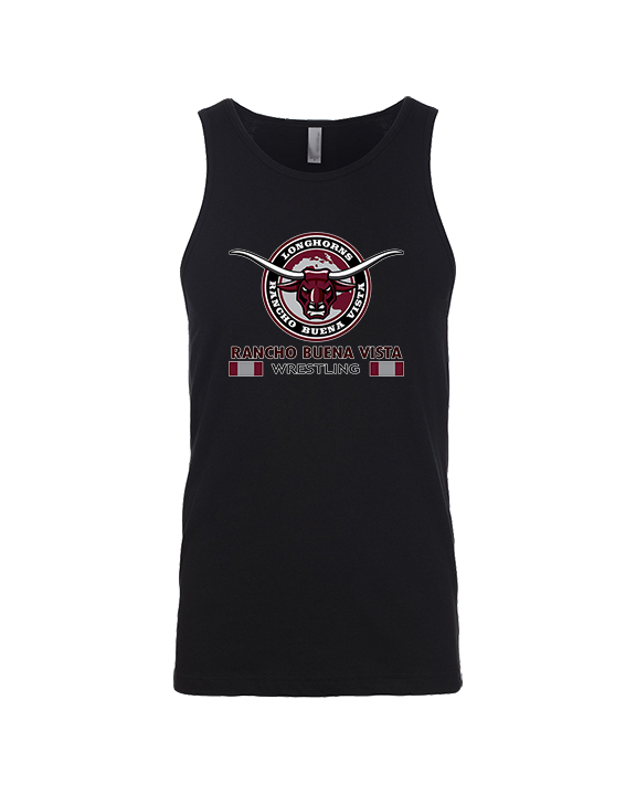 Rancho Buena Vista HS Wrestling Stacked - Tank Top