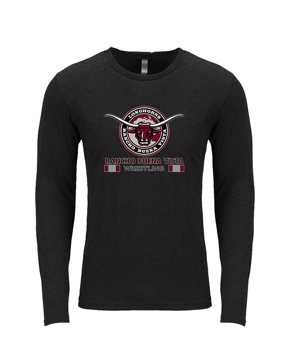 Rancho Buena Vista HS Wrestling Stacked - Tri-Blend Long Sleeve