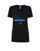 Reno Rogues Basketball Eat Sleep - Womens Vneck