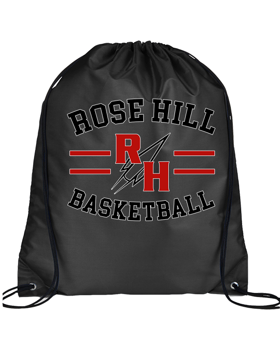 Rose Hill HS Boys Basketball Curve - Drawstring Bag