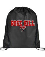 Rose Hill HS Golf Block 2 - Drawstring Bag