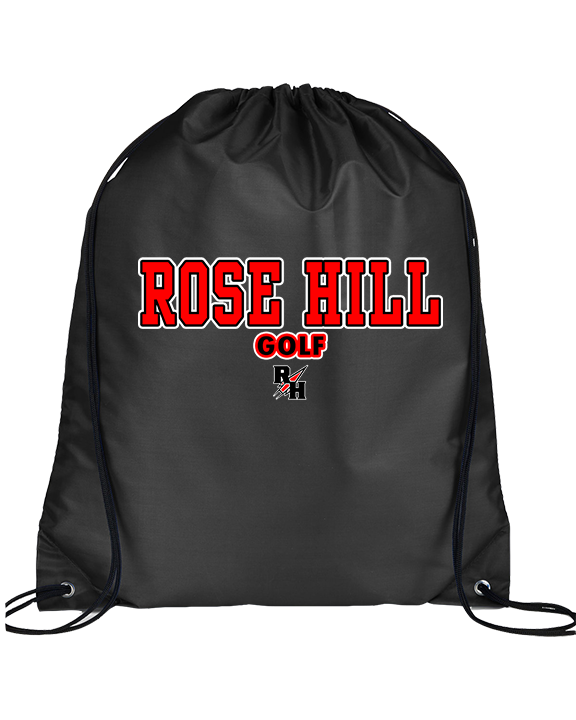Rose Hill HS Golf Block 2 - Drawstring Bag