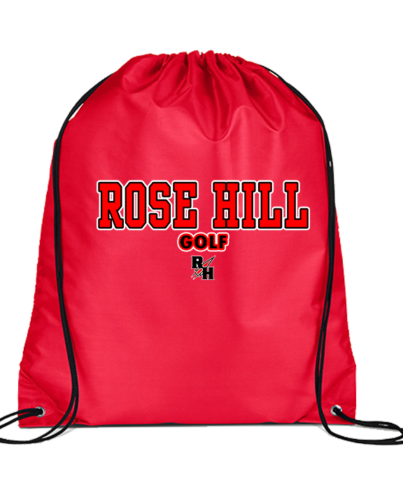 Rose Hill HS Golf Block 2 - Drawstring Bag