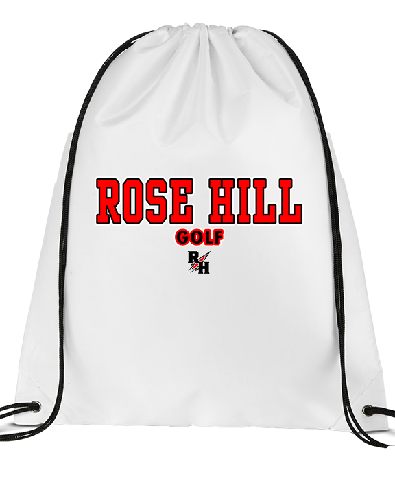 Rose Hill HS Golf Block 2 - Drawstring Bag