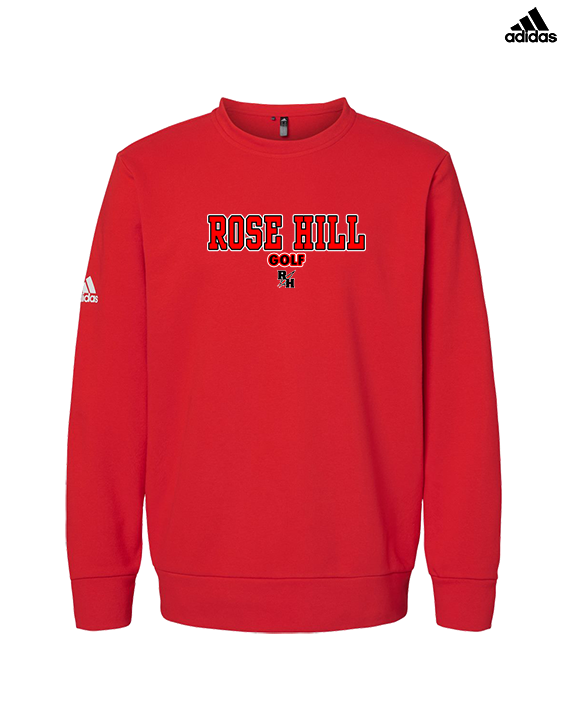 Rose Hill HS Golf Block 2 - Mens Adidas Crewneck