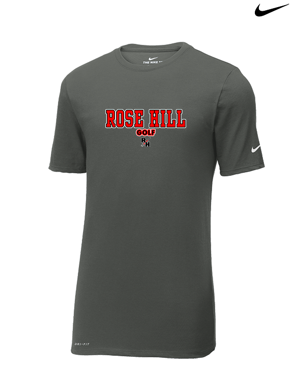 Rose Hill HS Golf Block 2 - Mens Nike Cotton Poly Tee