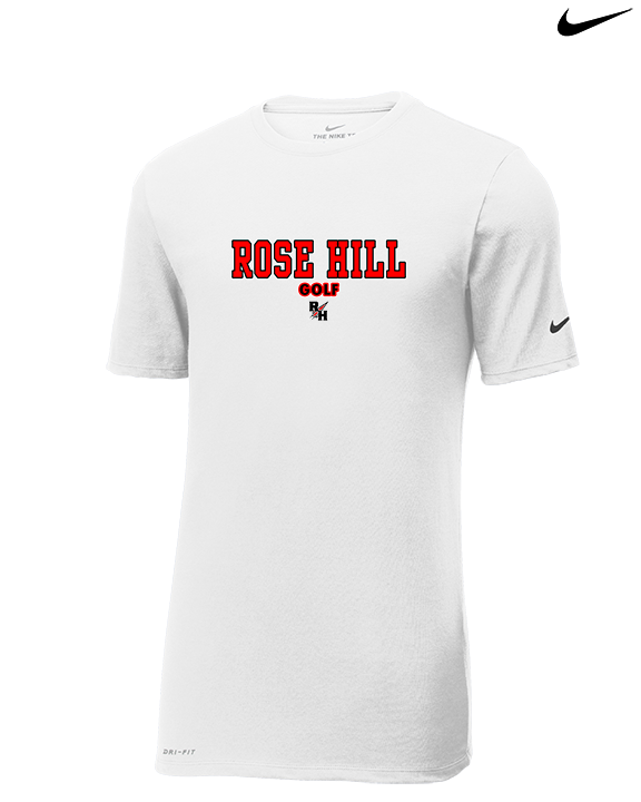 Rose Hill HS Golf Block 2 - Mens Nike Cotton Poly Tee