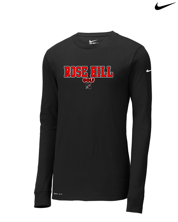 Rose Hill HS Golf Block 2 - Mens Nike Longsleeve