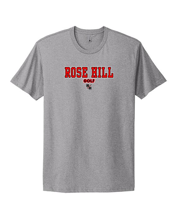 Rose Hill HS Golf Block 2 - Mens Select Cotton T-Shirt
