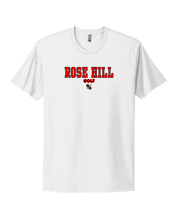 Rose Hill HS Golf Block 2 - Mens Select Cotton T-Shirt