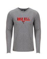 Rose Hill HS Golf Block 2 - Tri-Blend Long Sleeve