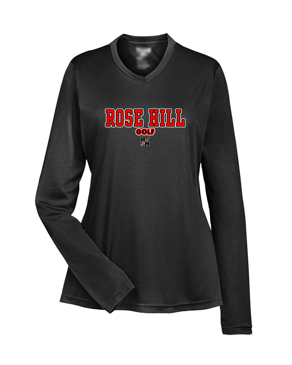 Rose Hill HS Golf Block 2 - Womens Performance Longsleeve