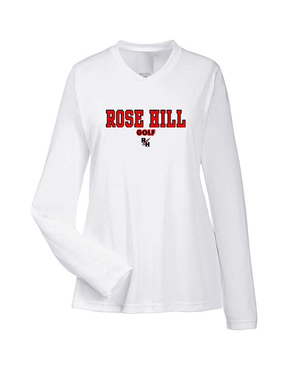 Rose Hill HS Golf Block 2 - Womens Performance Longsleeve